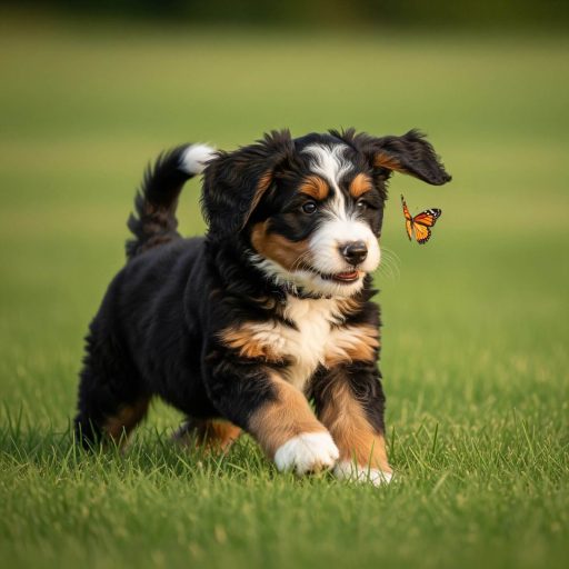 F3 Bernedoodle Puppy An F3 Bernedoodle puppy