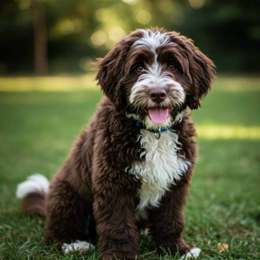 Newfypoo in the garden